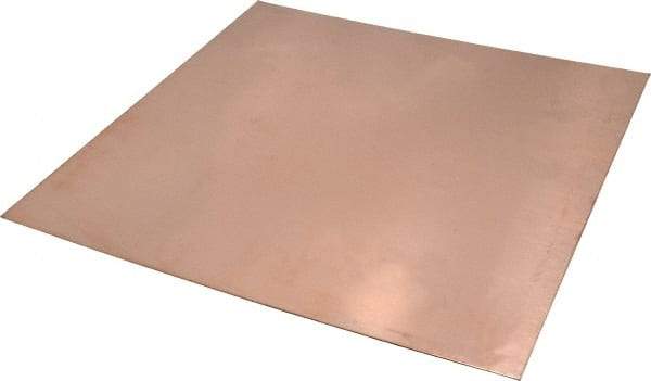 Value Collection - 0.043 Inch Thick x 12 Inch Square, Copper Sheet - Alloy 110 - Benchmark Tooling