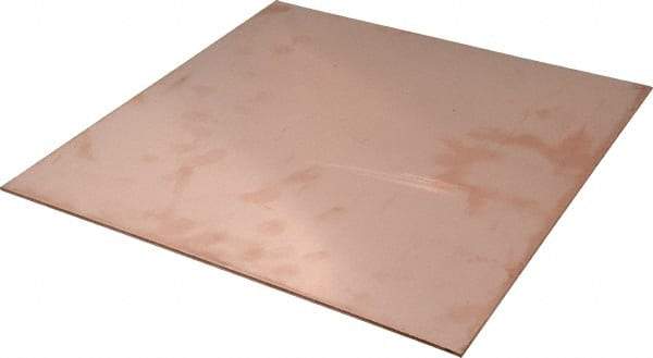 Value Collection - 1/8 Inch Thick x 12 Inch Square, Copper Sheet - Alloy 110 - Benchmark Tooling