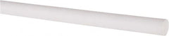 Made in USA - 3' Long, 3/8" Diam, PTFE (Virgin) Plastic Rod - White - Benchmark Tooling