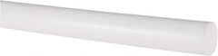 Made in USA - 3' Long, 3/4" Diam, PTFE (Virgin) Plastic Rod - White - Benchmark Tooling