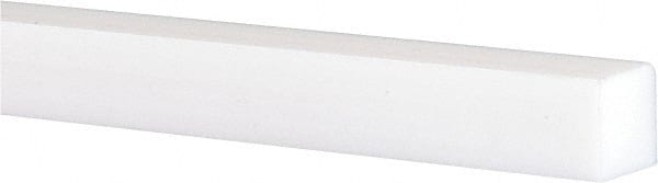 Made in USA - 5' x 3/4" x 3/4" White PTFE (Virgin) Square Bar - Benchmark Tooling