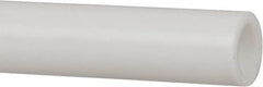 Made in USA - 1/2 Inch Outside Diameter x 3 Ft. Long, Plastic Round Tube - PTFE (Virgin), +/- 0.025 Inch Tolerance - Benchmark Tooling