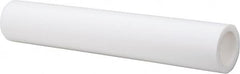 Made in USA - 3 Inch Outside Diameter x 6 Ft. Long, Plastic Round Tube - PTFE (Virgin), +/- 0.050 Inch Tolerance - Benchmark Tooling