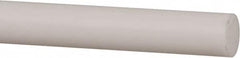 Made in USA - 4' Long, 5/8" Diam, PTFE (Mechanical Grade) Plastic Rod - +0.005 Tolerance - Benchmark Tooling