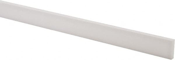 USA Sealing - 4' x 1/2" x 1/8" White PTFE (Virgin) Rectangular Bar - Benchmark Tooling