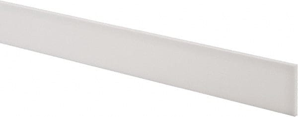 USA Sealing - 2' x 1-1/2" x 1/8" White PTFE (Virgin) Rectangular Bar - Benchmark Tooling