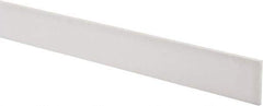 Made in USA - 3 Ft. Long x 1-1/2 Inch Wide x 1/8 Inch High, Virgin PTFE, Rectangular Plastic Bar - White, +/- 0.060 Tolerance - Benchmark Tooling