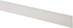 Made in USA - 4 Ft. Long x 1-1/2 Inch Wide x 1/8 Inch High, Virgin PTFE, Rectangular Plastic Bar - White, +/- 0.060 Tolerance - Benchmark Tooling