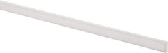 Made in USA - 4 Ft. Long x 1/2 Inch Wide x 3/16 Inch High, Virgin PTFE, Rectangular Plastic Bar - White, +/- 0.060 Tolerance - Benchmark Tooling