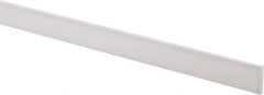 Made in USA - 3 Ft. Long x 1 Inch Wide x 3/16 Inch High, Virgin PTFE, Rectangular Plastic Bar - White, +/- 0.060 Tolerance - Benchmark Tooling