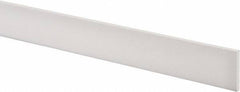 Made in USA - 1 Ft. Long x 1-1/2 Inch Wide x 3/16 Inch High, Virgin PTFE, Rectangular Plastic Bar - White, +/- 0.060 Tolerance - Benchmark Tooling