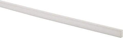 Made in USA - 4 Ft. Long x 1/2 Inch Wide x 1/4 Inch High, Virgin PTFE, Rectangular Plastic Bar - White, +/- 0.060 Tolerance - Benchmark Tooling