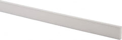 Made in USA - 2 Ft. Long x 1 Inch Wide x 1/4 Inch High, Virgin PTFE, Rectangular Plastic Bar - White, +/- 0.060 Tolerance - Benchmark Tooling