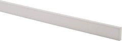 Made in USA - 3 Ft. Long x 1 Inch Wide x 1/4 Inch High, Virgin PTFE, Rectangular Plastic Bar - White, +/- 0.060 Tolerance - Benchmark Tooling