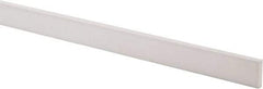 Made in USA - 4 Ft. Long x 1 Inch Wide x 1/4 Inch High, Virgin PTFE, Rectangular Plastic Bar - White, +/- 0.060 Tolerance - Benchmark Tooling