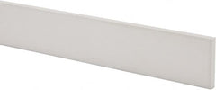 Made in USA - 1 Ft. Long x 2 Inch Wide x 1/4 Inch High, Virgin PTFE, Rectangular Plastic Bar - White, +/- 0.060 Tolerance - Benchmark Tooling