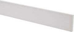 Made in USA - 3 Ft. Long x 2 Inch Wide x 1/4 Inch High, Virgin PTFE, Rectangular Plastic Bar - White, +/- 0.060 Tolerance - Benchmark Tooling