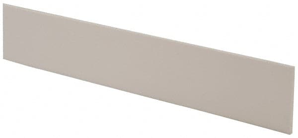 Made in USA - 4 Ft. Long x 4 Inch Wide x 1/4 Inch High, Virgin PTFE, Rectangular Plastic Bar - White, +/- 0.060 Tolerance - Benchmark Tooling
