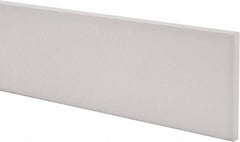 Made in USA - 1 Ft. Long x 4 Inch Wide x 3/8 Inch High, Virgin PTFE, Rectangular Plastic Bar - White, +/- 0.060 Tolerance - Benchmark Tooling