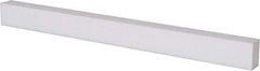 Made in USA - 3 Ft. Long x 2 Inch Wide x 3/4 Inch High, Virgin PTFE, Rectangular Plastic Bar - White, +/- 0.060 Tolerance - Benchmark Tooling