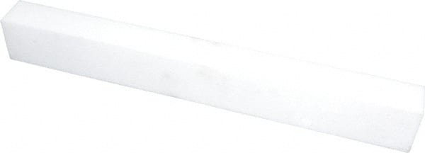 USA Sealing - 1' x 1-1/2" x 1" White PTFE (Virgin) Rectangular Bar - Benchmark Tooling