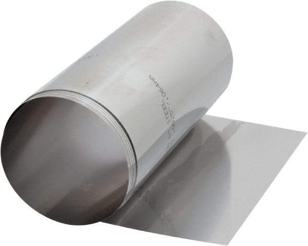 Made in USA - 100 Inch Long x 6 Inch Wide x 0.0025 Inch Thick, Roll Shim Stock - Steel - Benchmark Tooling