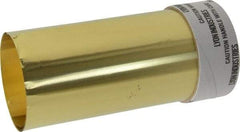 Made in USA - 5 Ft. Long x 6 Inch Wide x 0.001 Inch Thick, Roll Shim Stock - Brass - Benchmark Tooling