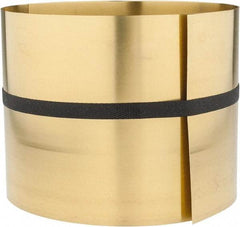 Made in USA - 5 Ft. Long x 6 Inch Wide x 0.012 Inch Thick, Roll Shim Stock - Brass - Benchmark Tooling