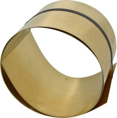 Made in USA - 5 Ft. Long x 6 Inch Wide x 0.031 Inch Thick, Roll Shim Stock - Brass - Benchmark Tooling