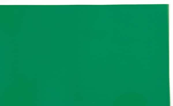 Made in USA - 1 Piece, 10" Wide x 20" Long Plastic Shim Stock Sheet - Green, ±10% Tolerance - Benchmark Tooling