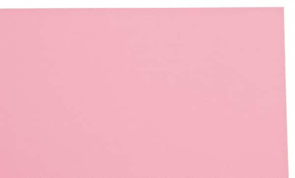 Made in USA - 1 Piece, 10" Wide x 20" Long Plastic Shim Stock Sheet - Pink, ±10% Tolerance - Benchmark Tooling