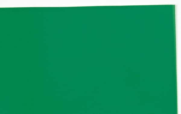 Made in USA - 1 Piece, 20" Wide x 20" Long Plastic Shim Stock Sheet - Green, ±10% Tolerance - Benchmark Tooling