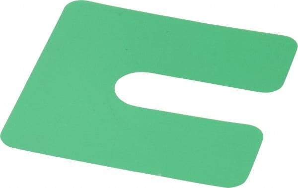 Made in USA - 20 Piece, 2" Wide x 2" Long Plastic Slotted Shim - Green - Benchmark Tooling