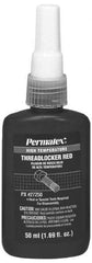 Permatex - 50 mL Bottle, Red, High Strength Liquid Threadlocker - Series 272, 24 hr Full Cure Time, Hand Tool, Heat Removal - Benchmark Tooling