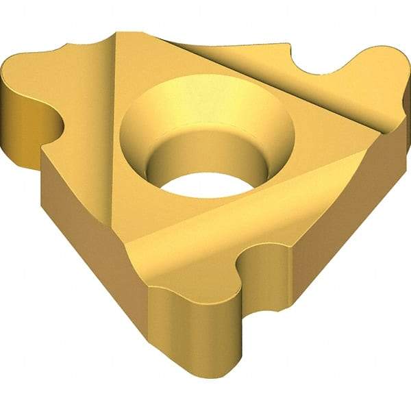 Vargus - 4IR0.500 Grade VKX, Internal RD Threading Insert - 4 TPI Int Pitch, TiN Finish, Carbide - Benchmark Tooling