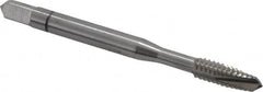Balax - #10-24 UNC, 3 Flute, Bright Finish, Powdered Metal Spiral Point Tap - Plug Chamfer, Right Hand Thread, 2-3/8" OAL, 0.64" Thread Length, 0.194" Shank Diam, Series BX100 - Exact Industrial Supply