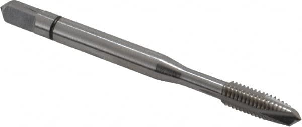 Balax - #10-32 UNF, 3 Flute, Bright Finish, Powdered Metal Spiral Point Tap - Plug Chamfer, Right Hand Thread, 2-3/8" OAL, 0.64" Thread Length, 0.194" Shank Diam, 3B Class of Fit, Series BX100 - Exact Industrial Supply