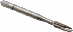 Balax - #10-32 UNF, 3 Flute, Bright Finish, Powdered Metal Spiral Point Tap - Plug Chamfer, Right Hand Thread, 2-3/8" OAL, 0.64" Thread Length, 0.194" Shank Diam, Series BX100 - Exact Industrial Supply
