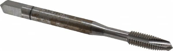 Balax - #10-32 UNF, 3 Flute, Bright Finish, Powdered Metal Spiral Point Tap - Plug Chamfer, Right Hand Thread, 2-3/8" OAL, 0.64" Thread Length, 0.194" Shank Diam, Series BX100 - Exact Industrial Supply