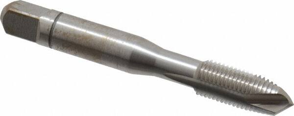 Balax - 3/8-24 UNF, 3 Flute, Bright Finish, Powdered Metal Spiral Point Tap - Plug Chamfer, Right Hand Thread, 2-15/16" OAL, 0.98" Thread Length, 0.381" Shank Diam, Series BX100 - Exact Industrial Supply