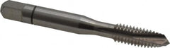 Balax - 5/16-18 UNC, 3 Flute, Bright Finish, Powdered Metal Spiral Point Tap - Plug Chamfer, Right Hand Thread, 2-23/32" OAL, 0.93" Thread Length, 0.318" Shank Diam, 3B Class of Fit, Series BX100 - Exact Industrial Supply