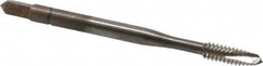 Balax - #6-32 UNC, 3 Flute, Bright Finish, Powdered Metal Spiral Point Tap - Plug Chamfer, Right Hand Thread, 2" OAL, 0.48" Thread Length, 0.141" Shank Diam, Series BX100 - Exact Industrial Supply
