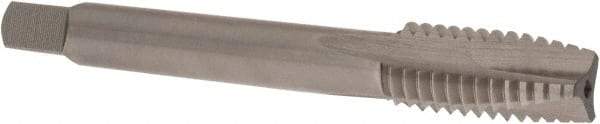 Balax - 7/16-14 UNC, 3 Flute, Bright Finish, Powdered Metal Spiral Point Tap - Plug Chamfer, Right Hand Thread, 3-5/32" OAL, 0.95" Thread Length, 0.323" Shank Diam, Series BX100 - Exact Industrial Supply