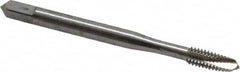 Balax - #8-32 UNC, 3 Flute, Bright Finish, Powdered Metal Spiral Point Tap - Plug Chamfer, Right Hand Thread, 2-1/8" OAL, 1/2" Thread Length, 0.168" Shank Diam, Series BX100 - Exact Industrial Supply