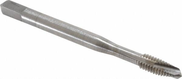 Balax - #8-32 UNC, 3 Flute, Bright Finish, Powdered Metal Spiral Point Tap - Plug Chamfer, Right Hand Thread, 2-1/8" OAL, 1/2" Thread Length, 0.168" Shank Diam, Series BX100 - Exact Industrial Supply