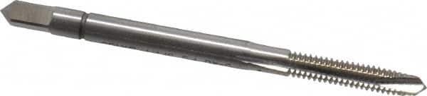 Balax - #5-40 UNC, 3 Flute, Bright Finish, Powdered Metal Spiral Point Tap - Plug Chamfer, Right Hand Thread, 1-15/16" OAL, 0.62" Thread Length, 0.141" Shank Diam, Series BX150 - Exact Industrial Supply