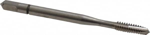 Balax - #6-32 UNC, 3 Flute, Bright Finish, Powdered Metal Spiral Point Tap - Plug Chamfer, Right Hand Thread, 2" OAL, 0.48" Thread Length, 0.141" Shank Diam, 2B Class of Fit, Series BX150 - Exact Industrial Supply