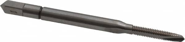 Balax - M2.5x0.45 Metric Coarse, 2 Flute, Bright Finish, Powdered Metal Spiral Point Tap - Plug Chamfer, Right Hand Thread, 1-13/16" OAL, 1/2" Thread Length, 0.141" Shank Diam, 6H Class of Fit, Series BX150 - Exact Industrial Supply