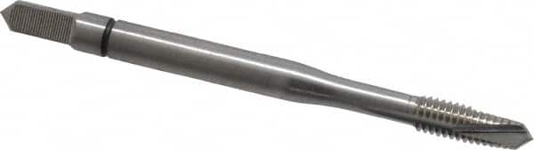 Balax - M4x0.70 Metric Coarse, 3 Flute, Bright Finish, Powdered Metal Spiral Point Tap - Plug Chamfer, Right Hand Thread, 2-1/8" OAL, 1/2" Thread Length, 0.168" Shank Diam, 6H Class of Fit, Series BX150 - Exact Industrial Supply