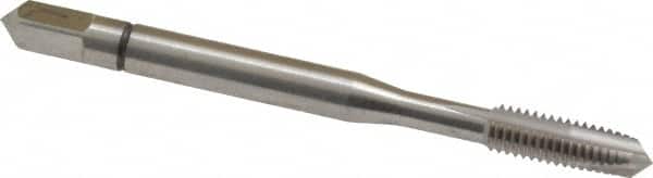 Balax - M5x0.80 Metric Coarse, 3 Flute, Bright Finish, Powdered Metal Spiral Point Tap - Plug Chamfer, Right Hand Thread, 2-3/8" OAL, 0.64" Thread Length, 0.194" Shank Diam, 6H Class of Fit, Series BX150 - Exact Industrial Supply